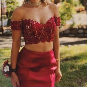 Red gown